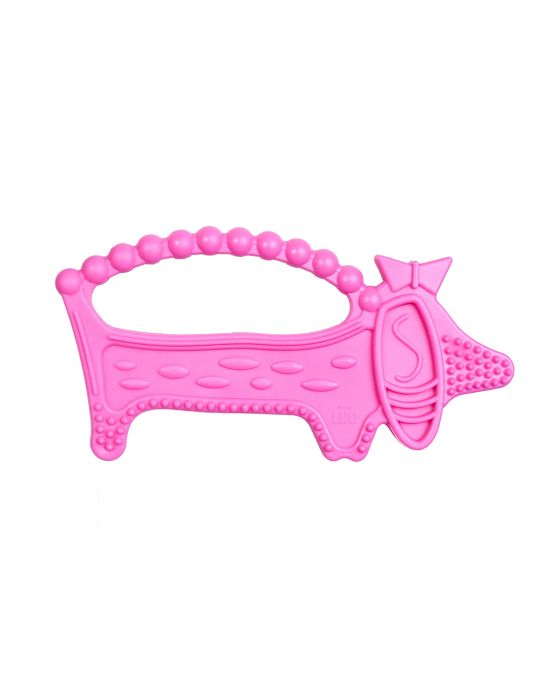 Luu Kids Gryzak dla dzieci Luuie The Dog Pink