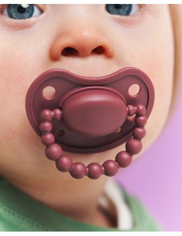 Luu Kids Smoczek silikonowy pozycjonujący 0-3m+ Moroccan pink