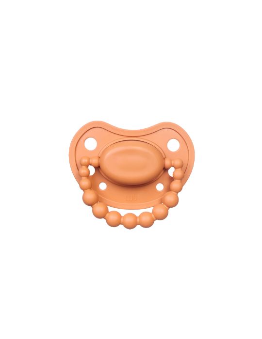 Luu Kids Smoczek silikonowy pozycjonujący 0-3m+ Pampkin spice