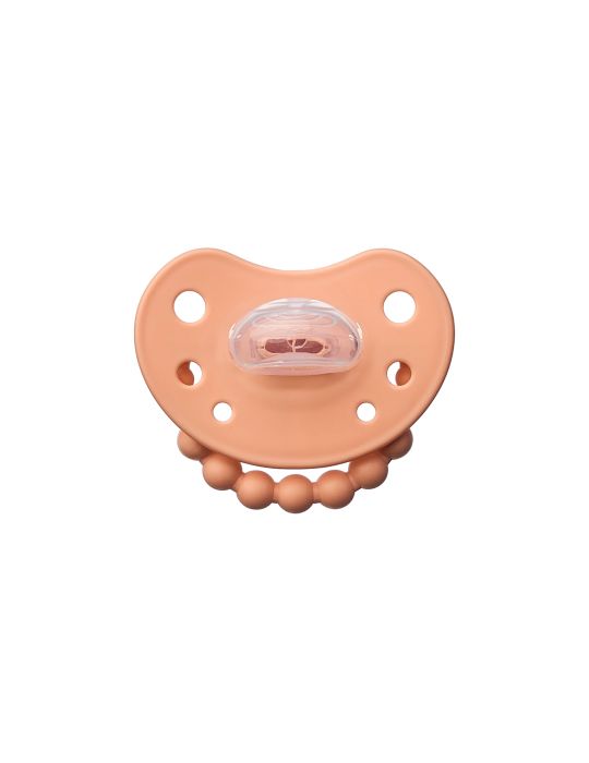 Luu Kids Smoczek silikonowy pozycjonujący 0-3m+ Summer Apricot