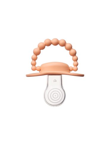Luu Kids Smoczek silikonowy pozycjonujący 0-3m+ Summer Apricot