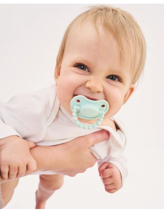 Luu Kids Smoczek silikonowy pozycjonujący 0-3m+ Vivid mint