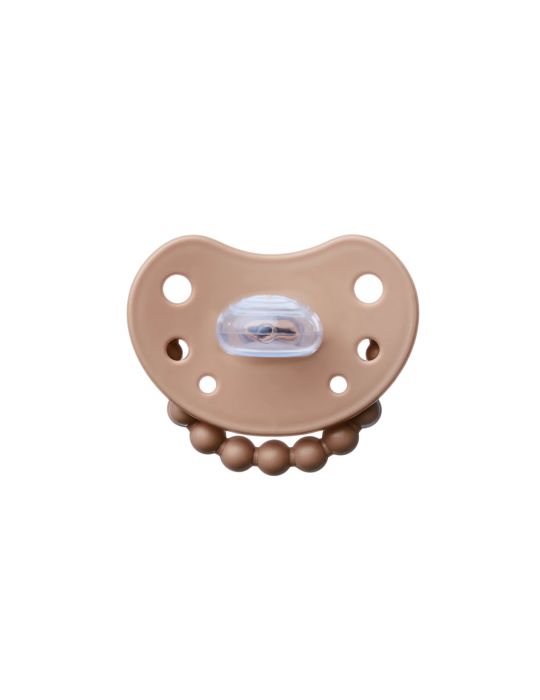 Luu Kids Smoczek silikonowy pozycjonujący 0-3m+ Milk hazelnut