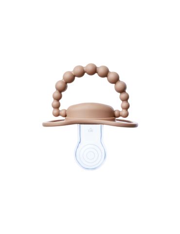 Luu Kids Smoczek silikonowy pozycjonujący 0-3m+ Milk hazelnut