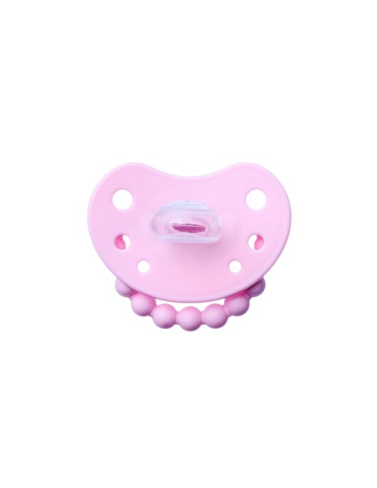 Luu Kids Smoczek silikonowy pozycjonujący 0-3m+ Pink a Boo