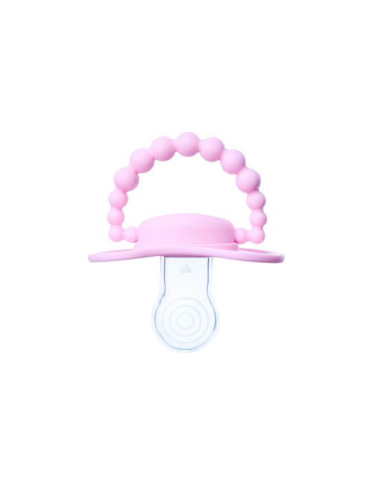 Luu Kids Smoczek silikonowy pozycjonujący 0-3m+ Pink a Boo
