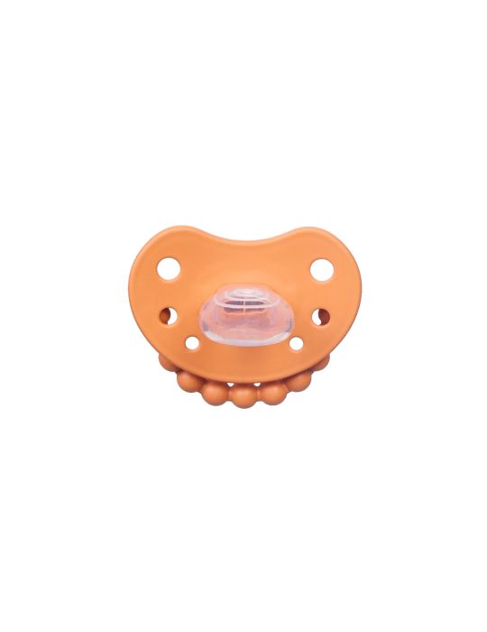Luu Kids Smoczek silikonowy pozycjonujący 3-6m+ Pampkin spice
