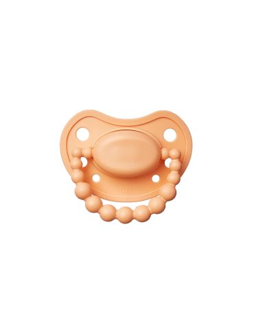 Luu Kids Smoczek silikonowy pozycjonujący 3-6m+ Summer ApricotApricot