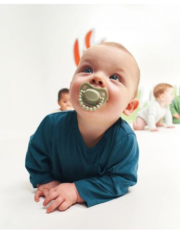 Luu Kids Smoczek silikonowy pozycjonujący 6m+ Seaside grass