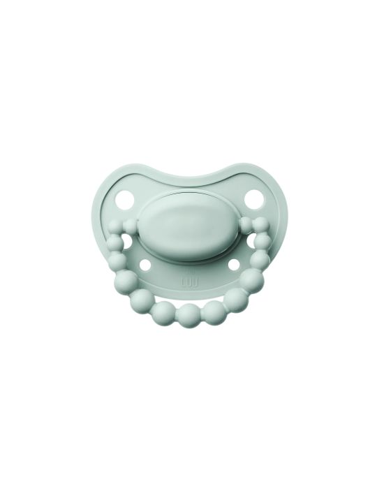 Luu Kids Smoczek silikonowy pozycjonujący 0-3m+ Frozen sage