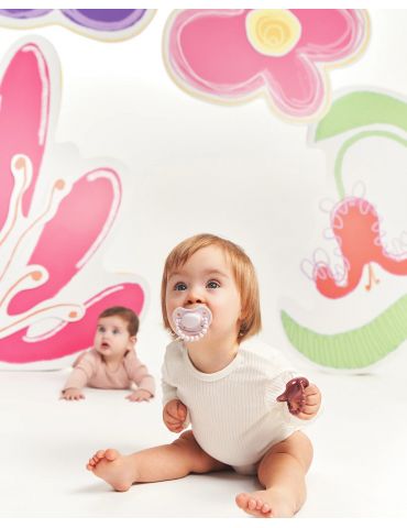 Luu Kids Smoczek silikonowy pozycjonujący 0-3m+ Blueberry shake