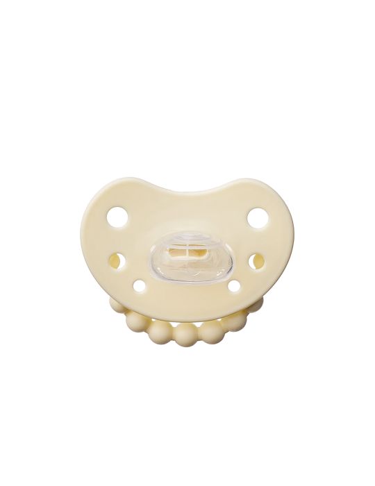 Luu Kids Smoczek silikonowy pozycjonujący 3-6m+ Creamy lemon