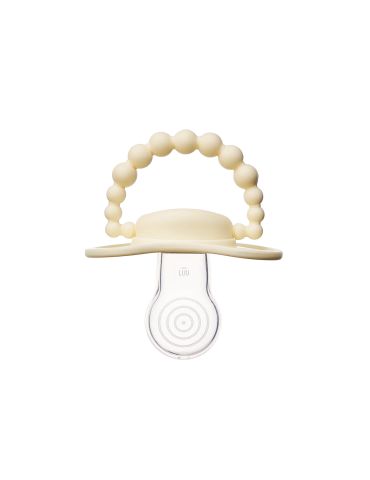 Luu Kids Smoczek silikonowy pozycjonujący 3-6m+ Creamy lemon
