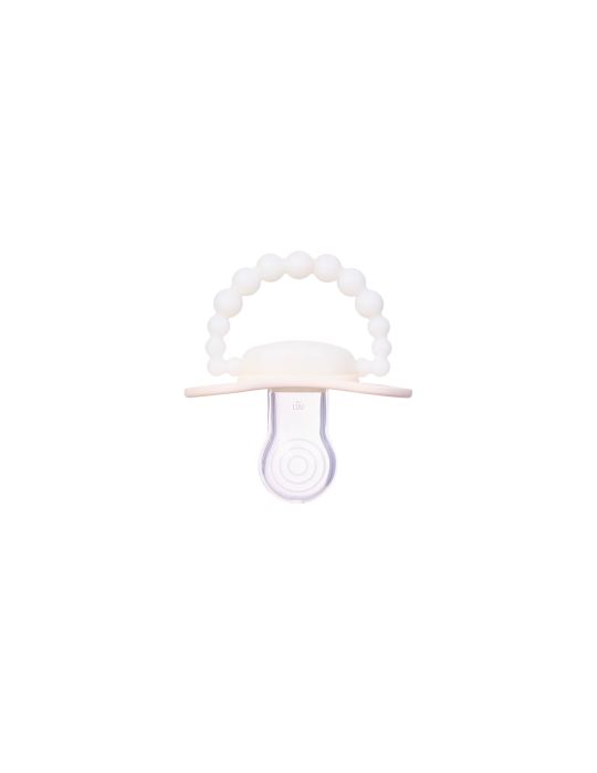 Luu Kids Smoczek silikonowy pozycjonujący 3-6m+ American cream glow