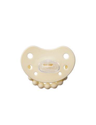 Luu Kids Smoczek silikonowy pozycjonujący 6m+ Creamy lemon