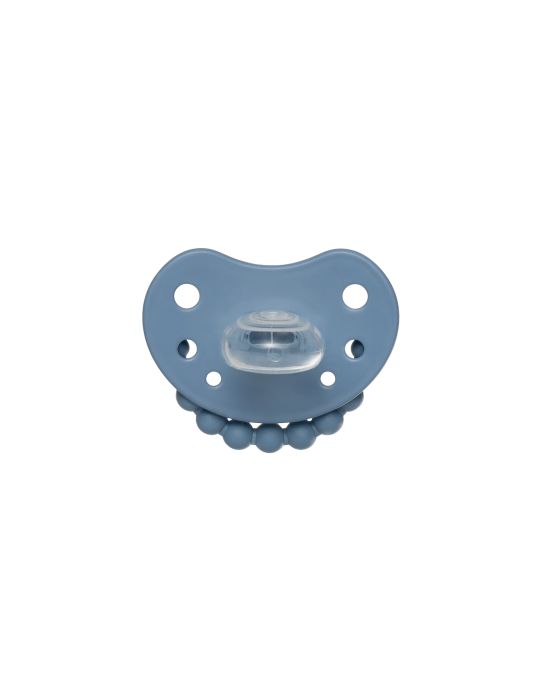 Luu Kids Smoczek silikonowy pozycjonujący 3-6m+ Cloudy blue