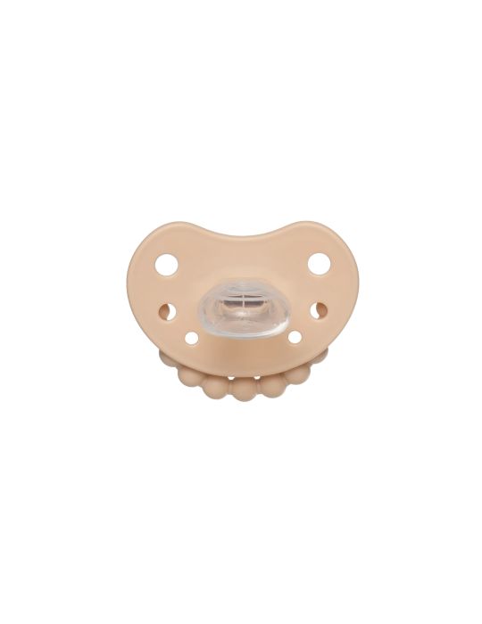 Luu Kids Smoczek silikonowy pozycjonujący 3-6m+ Cookie beige