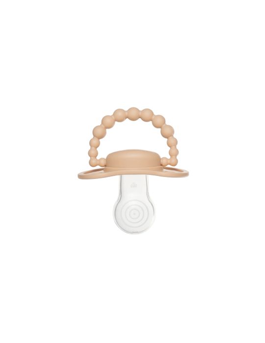 Luu Kids Smoczek silikonowy pozycjonujący 3-6m+ Cookie beige