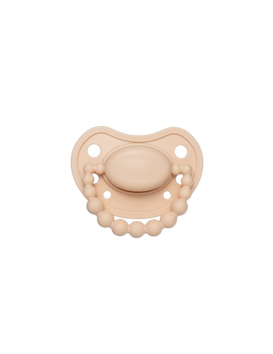 Luu Kids Smoczek silikonowy pozycjonujący 3-6m+ Cookie beige
