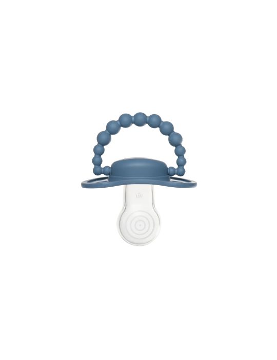 Luu Kids Smoczek silikonowy pozycjonujący 6m+ Cloudy blue
