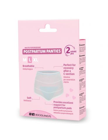 Bocioland Majtki poporodowe siateczkowe L 2 szt