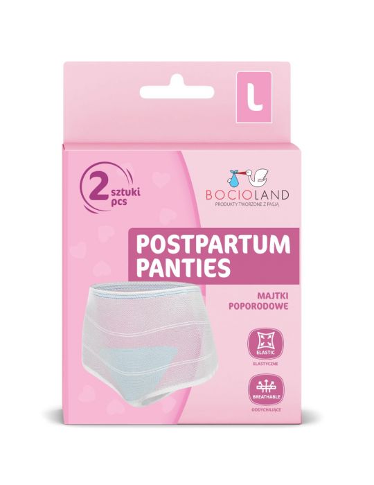 Bocioland Majtki poporodowe siateczkowe L 2 szt