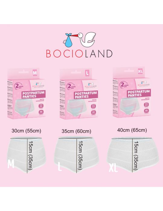 Bocioland Majtki poporodowe siateczkowe XL 2szt