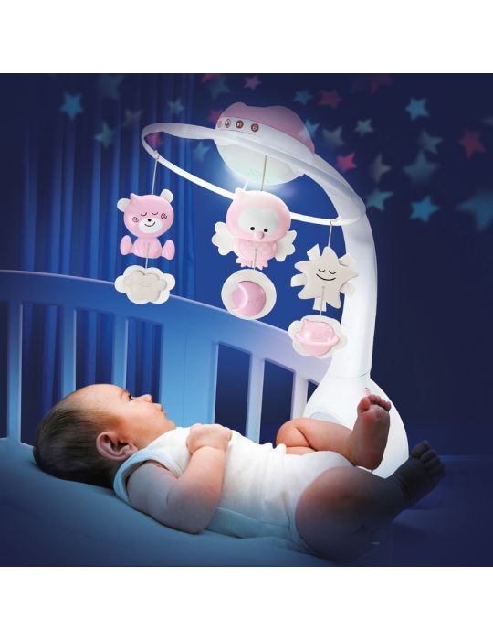 Infantino Karuzela Muzyczna 3w1 pudrowy róż