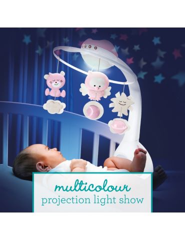 Infantino Karuzela Muzyczna 3w1 pudrowy róż