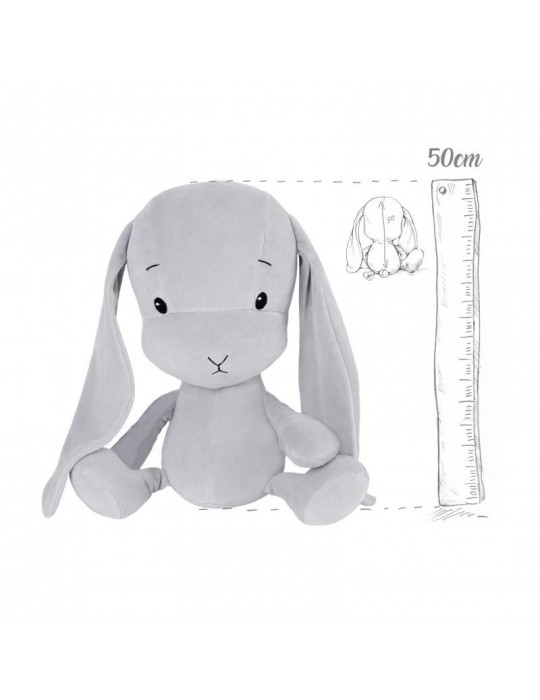 Effiki Królik Effik L Szary Różowe uszy 50 cm
