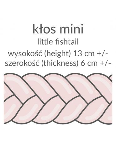 Lulumi Warkocz ochraniacz do łóżeczka Kłos mini 200 cm Mięta