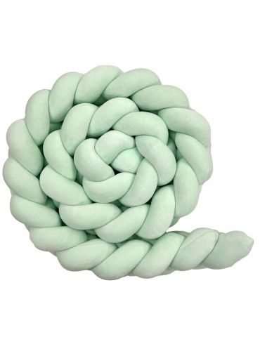 Lulumi Warkocz ochraniacz do łóżeczka Kłos mini 200 cm Mięta