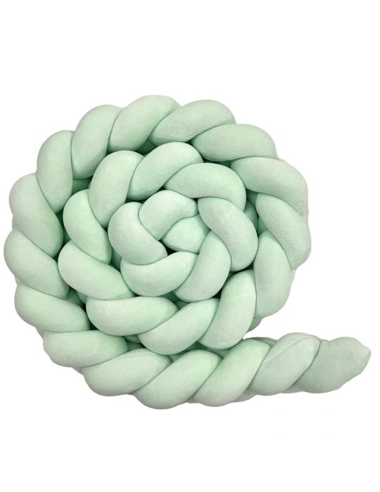 Lulumi Warkocz ochraniacz do łóżeczka Kłos mini 200 cm Mięta