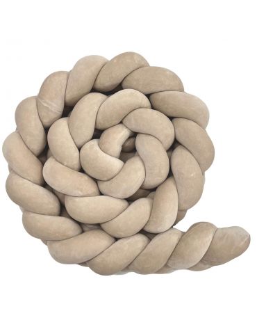 Lulumi Warkocz ochraniacz do łóżeczka Narrow 300 cm Beżowy