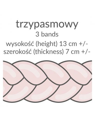 Lulumi Warkocz ochraniacz do łóżeczka 3 pasmowy 200 cm Karmelowy Lulumi Warkocz ochraniacz do łóżeczka 3 pasmowy 200 cm Karmelowy