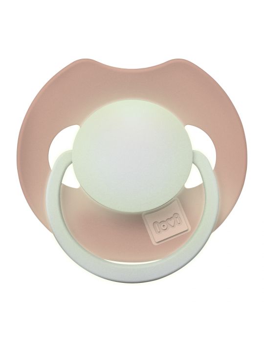 Lovi Smoczek silikonowy dynamiczny 6-18m Prime Ivory Glow/Blush Glow​ 2 szt.