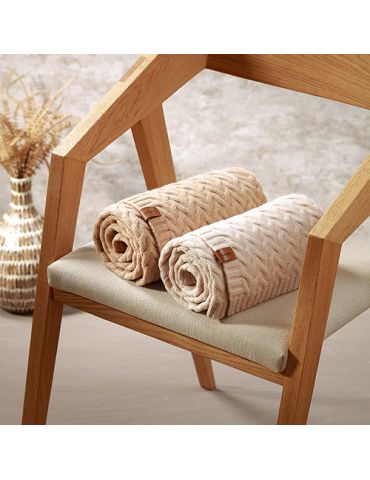 BabyOno Kocyk z wełny merino ciemny beż