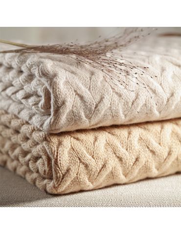 BabyOno Kocyk z wełny merino jasny beż