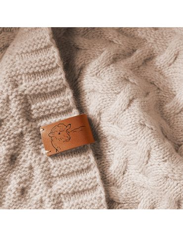 BabyOno Kocyk z wełny merino jasny beż