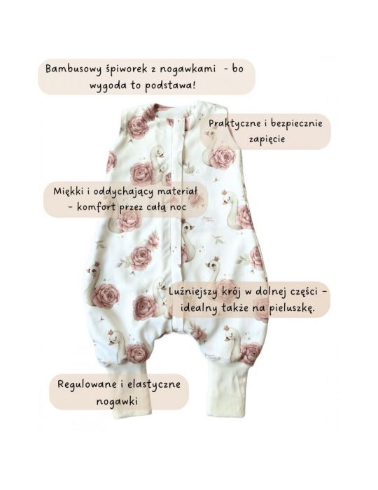 Bonjour Cherie Śpiworek bambusowy z nogawkami 1-3 lata Farma