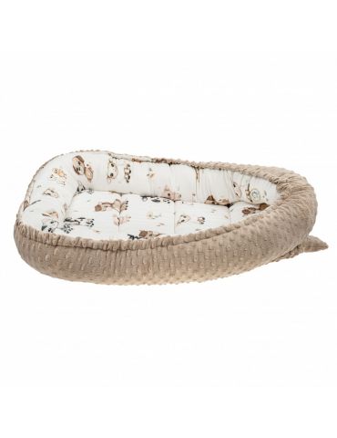 Bonjour Cherie Kokon niemowlęcy bambusowy Farma Minky Beige