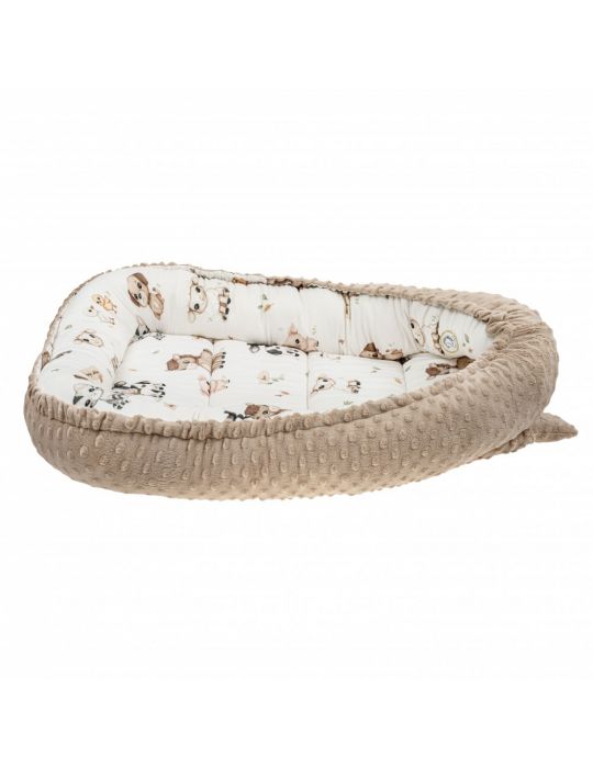Bonjour Cherie Kokon niemowlęcy bambusowy Farma Minky Beige