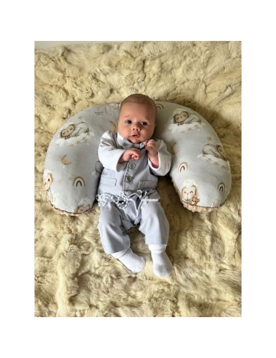 Bonjour Cherie Rogal bambusowy 50x65cm Owieczki Minky beige