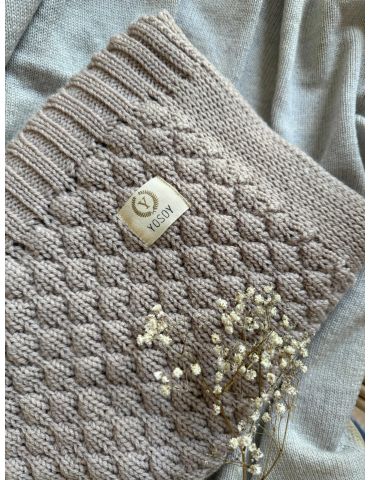 Yosoy Koc dziany 100% merino wool Bubbles Cocoa milk