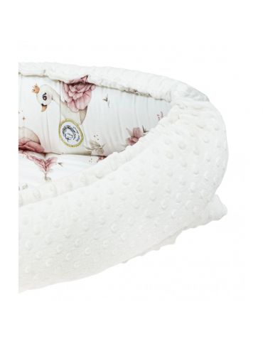 Bonjour Cherie Kokon niemowlęcy bawełniany Royal Baby Minky ecru