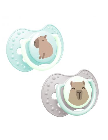 LOVI Smoczek silikonowy dynamiczny 0-6m CapiChill 2szt boy