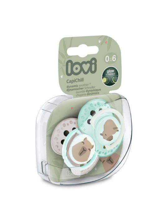 LOVI Smoczek silikonowy dynamiczny 0-6m CapiChill 2szt boy