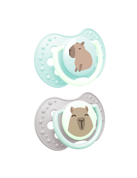 LOVI Smoczek silikonowy dynamiczny 0-6m CapiChill 2szt boy