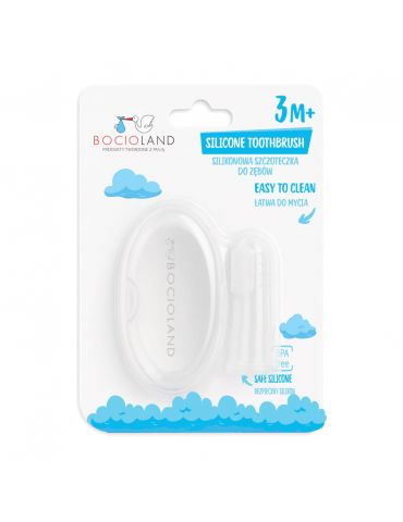 Bocioland Silikonowa szczoteczka na palec 3m+