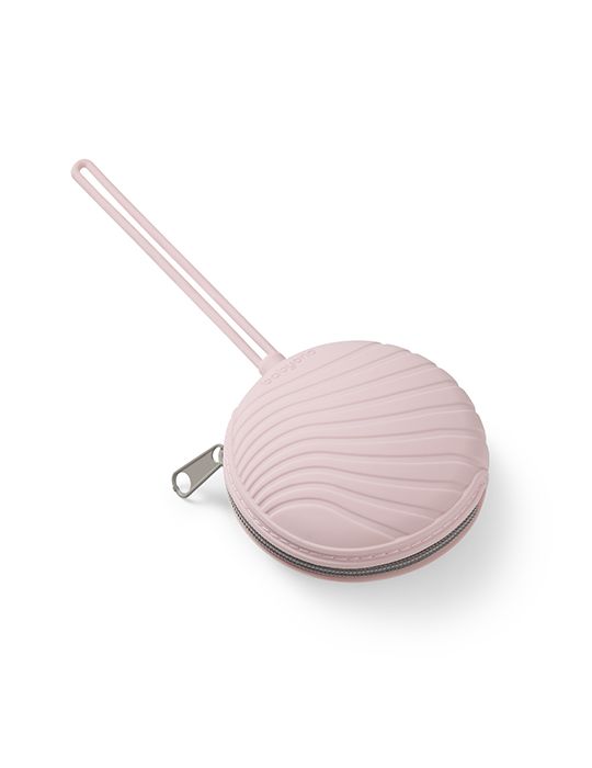 BabyOno Pojemnik silikonowy na smoczek na zamek różowy